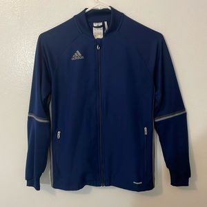 Adidas Climacool blue medium long sleeve zipper up jacket, rear air vents